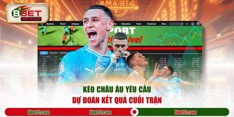 Kèo châu Âu yêu cầu dự đoán kết quả cuối trận